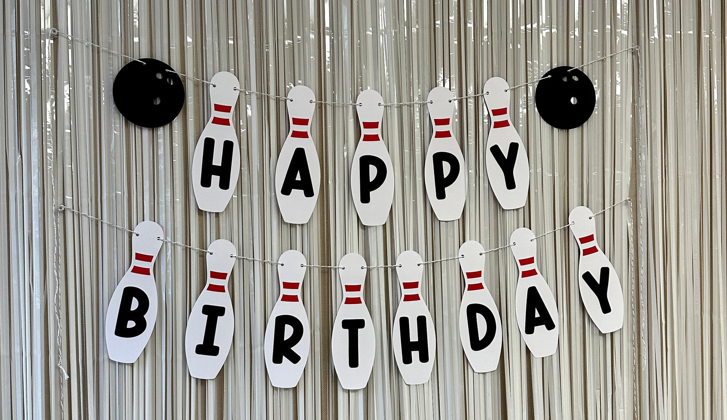 Bowling Birthday Banner