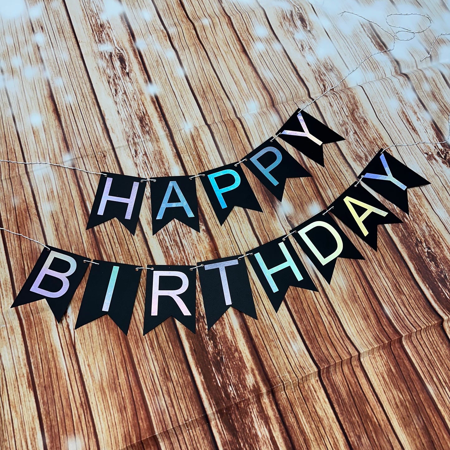 Holographic Birthday Banner