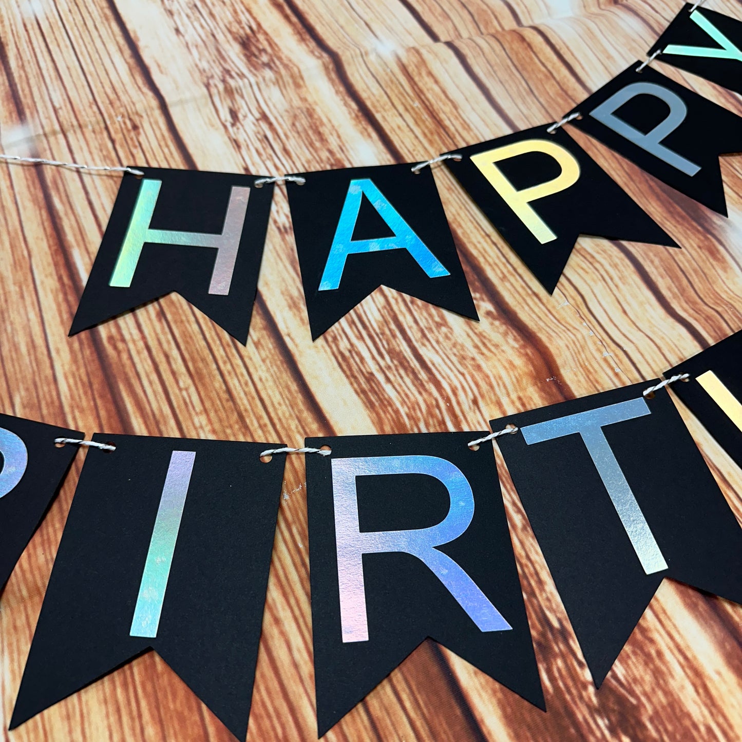 Holographic Birthday Banner