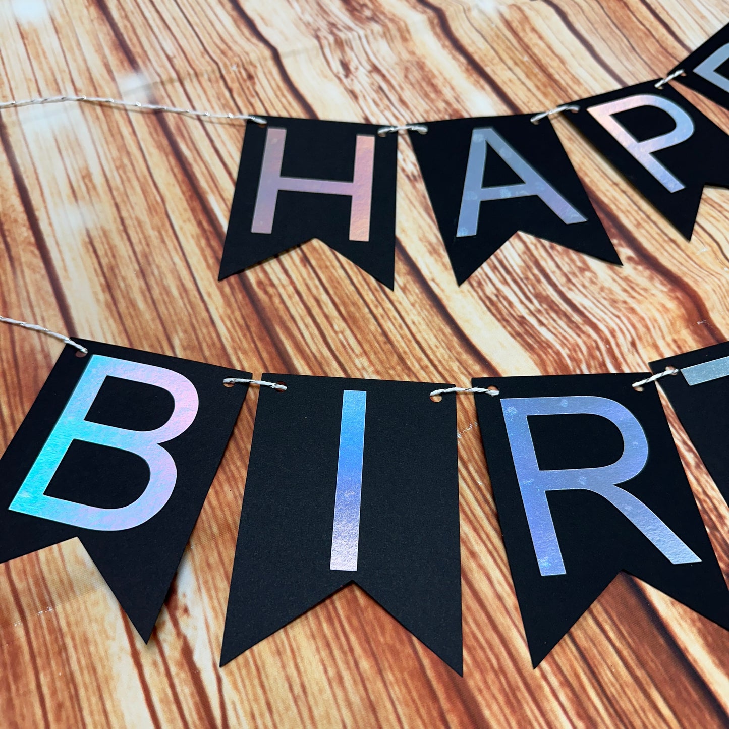 Holographic Birthday Banner