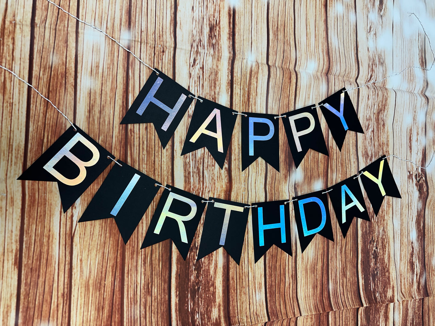 Holographic Birthday Banner