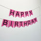 Pink and Black Birthday Banner