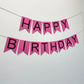 Pink and Black Birthday Banner