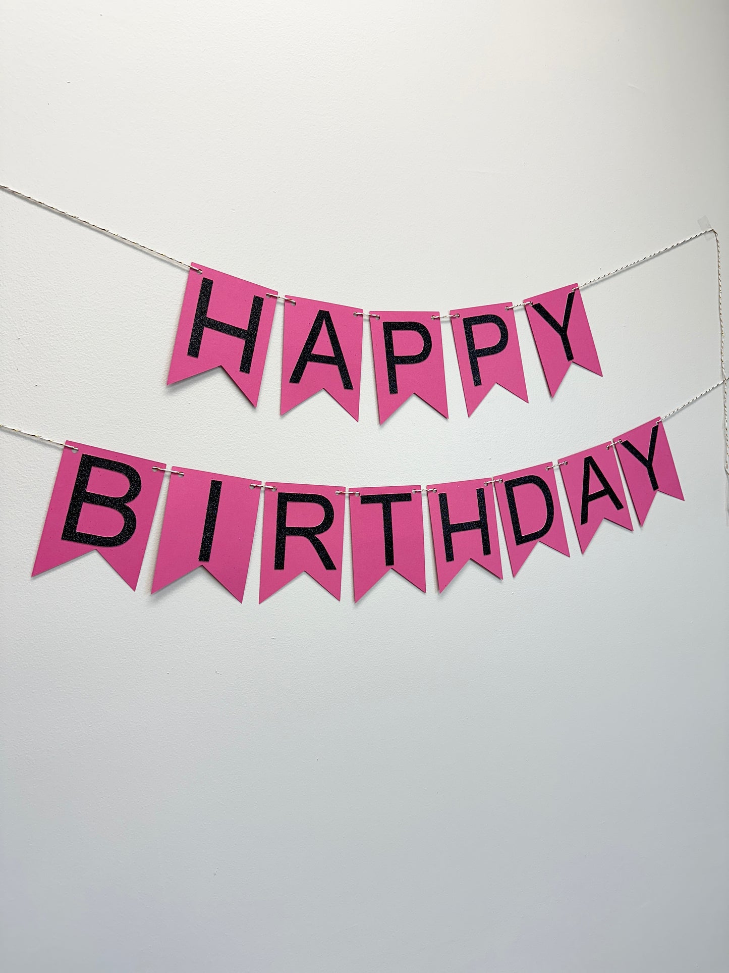 Pink and Black Birthday Banner