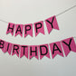 Pink and Black Birthday Banner