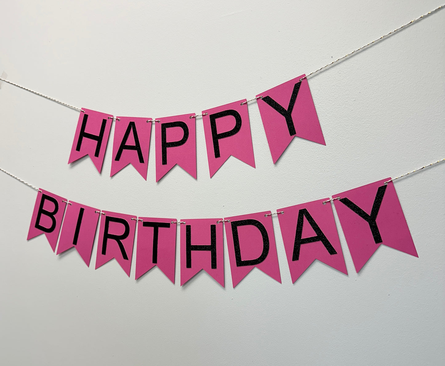 Pink and Black Birthday Banner