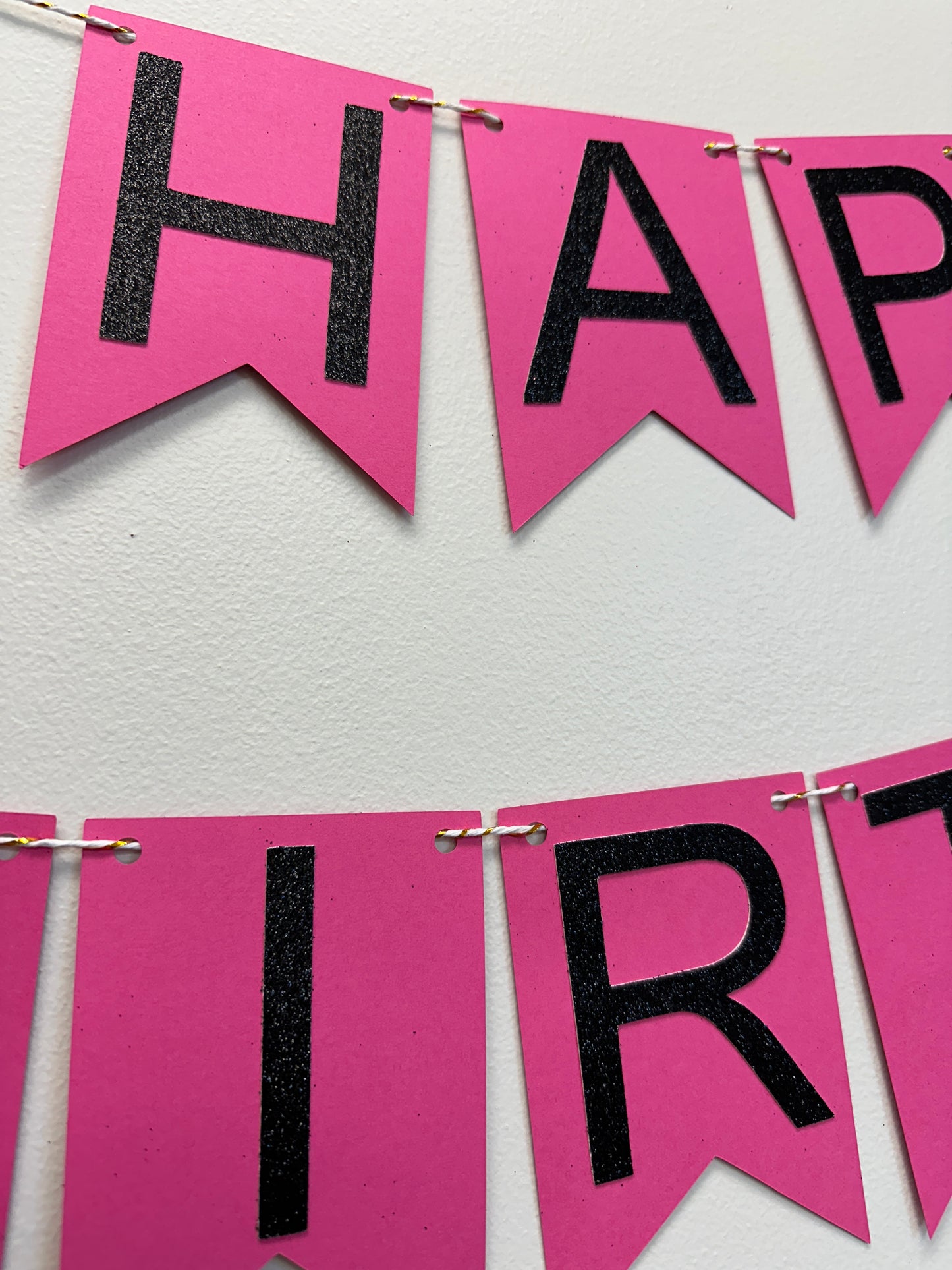 Pink and Black Birthday Banner