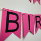 Pink and Black Birthday Banner