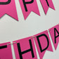 Pink and Black Birthday Banner