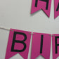 Pink and Black Birthday Banner